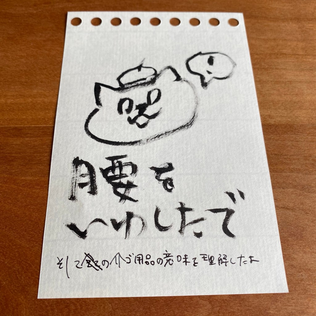 【 ふつうの日記 】ギックリ!腰!!